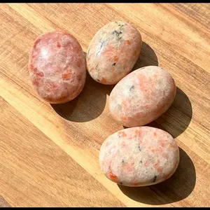 Flashy Sunstone Palmstone | Natural Polished Sunstone | Sunstone Palm Gemstone | Crystal Mineral | Sun Stone Crystal