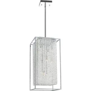 CWI Lighting Cube 11 Light 14 inch Chrome Chandelier Ceiling Light QS8381P14C-RC