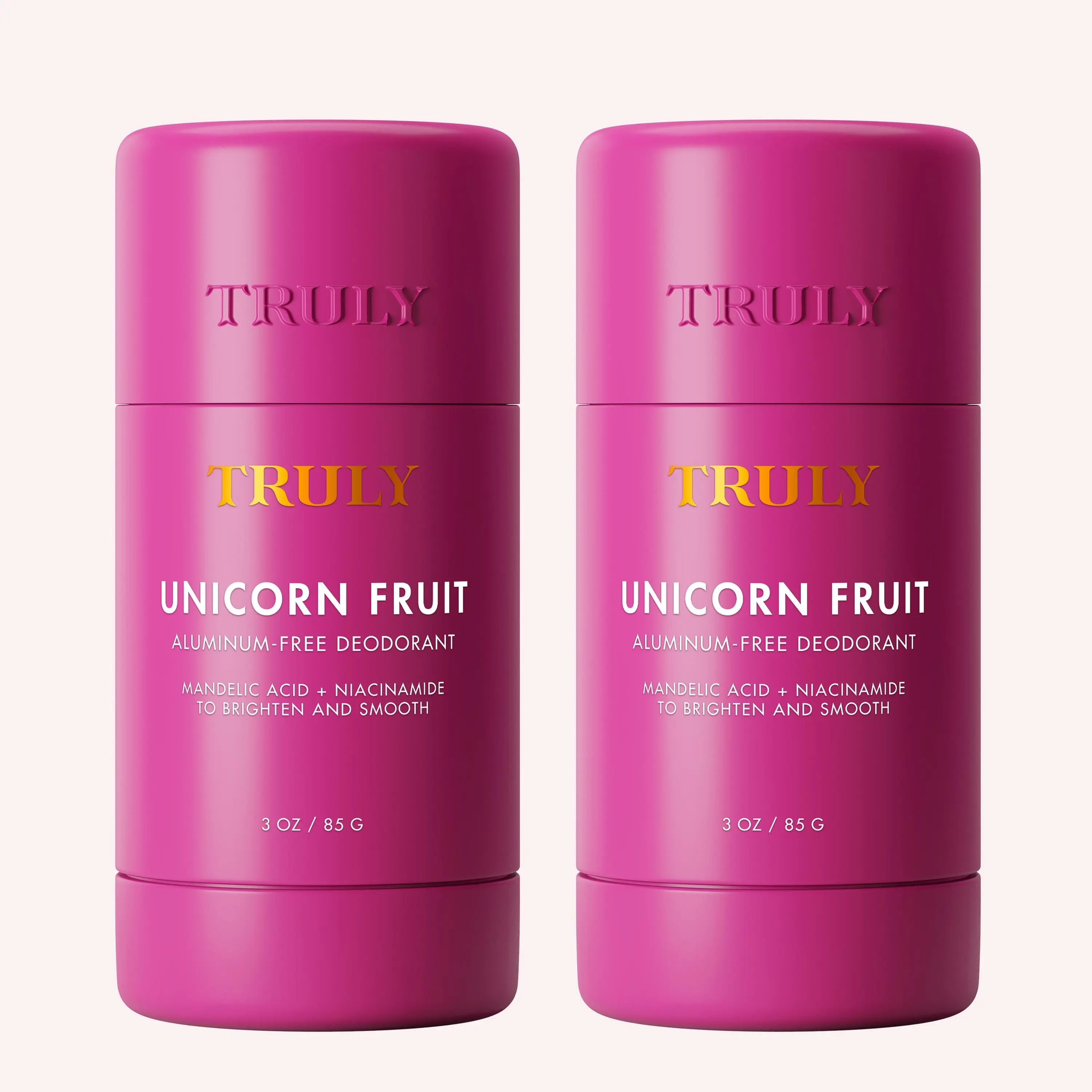 2-Pack Unicorn Fruit Brightening and Smoothing Deodorant – Aluminum-Free, Fights Odor-Causing Bacteria with Papaya Enzymes & Mango Butter – Helps Fade Dark Underarm Discoloration – Removes Impurities & Dead Skin – Sweet Cotton Candy Scent