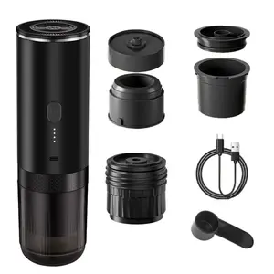 Portable Electric Coffee Maker, Travel Coffee Machine, USB Rechargeable, Dual Heating Function, Easy Clean, Suitable for Car Home Office Travel Camping