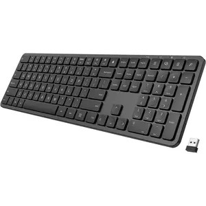 2.4G USB  Keyboard Ultra Slim Full Size Keyboard with Numeric Keypad and Media Hotkey for Computer/Desktop/PC/Laptop/Surface/ TV and Windows 11/10