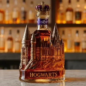 Harry Potter Hogwarts Castle Shaped Whiskey Bottle, Unique Design Collector’s Item for Fans & Decorative Use
