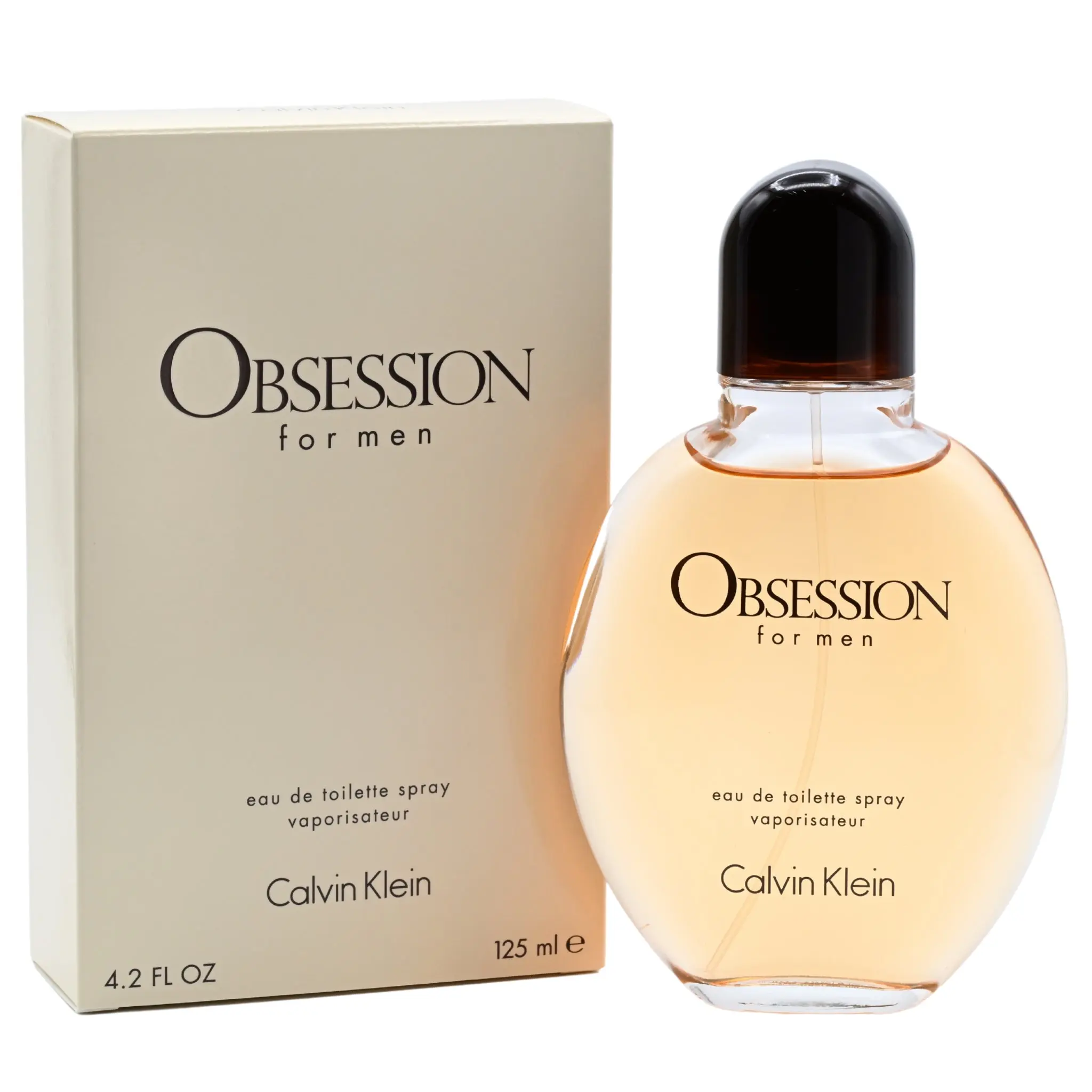 Calvin Klein Obsession for Men Eau de Parfum Spray - Men's Fragrance, Long-Lasting Woody Spicy Cologne with Cedarwood Amber Notes, 4.0 fl oz Single Item, Men's Cologne