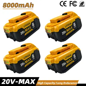 Dewalt 20V Max 8.0Ah High Capacity Replacement Battery for DCB200/206/208 & DCD/DCF/DCG/DCS Cordless Tools 8000mAh Lithium