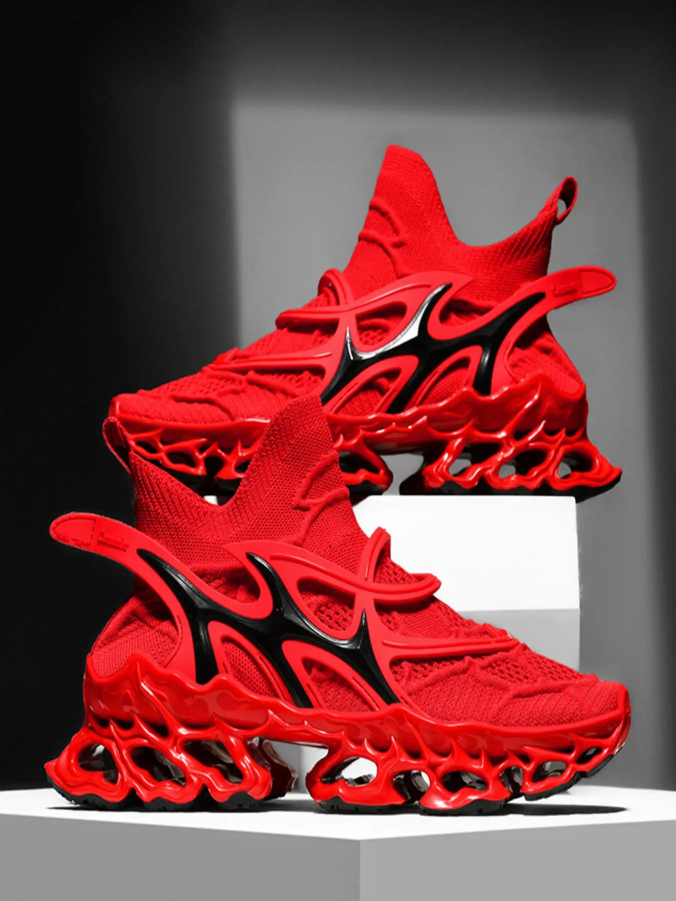 Men's Fashionable Patchwork Design Lace Up Sneakers, Casual Comfortable Breathable Trendy Running Shoes, Sports Running Shoes, Running Trainers, Male All-match Round Toe Shoes for Daily Wear