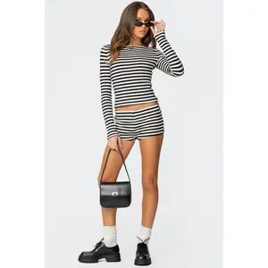 Hali Striped Knit Shorts Hali Striped Knit Shorts