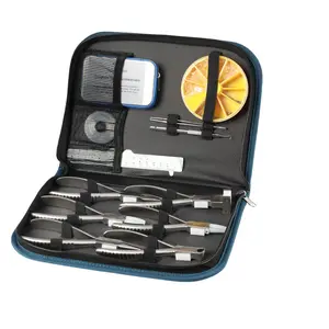 Eyeglasses Repair Tool Kit with 6 Pliers, 10 Screwdrivers, and Repair Accessories Including 50 pcs Nose Pads and 100 pcs Eyeglass Screws