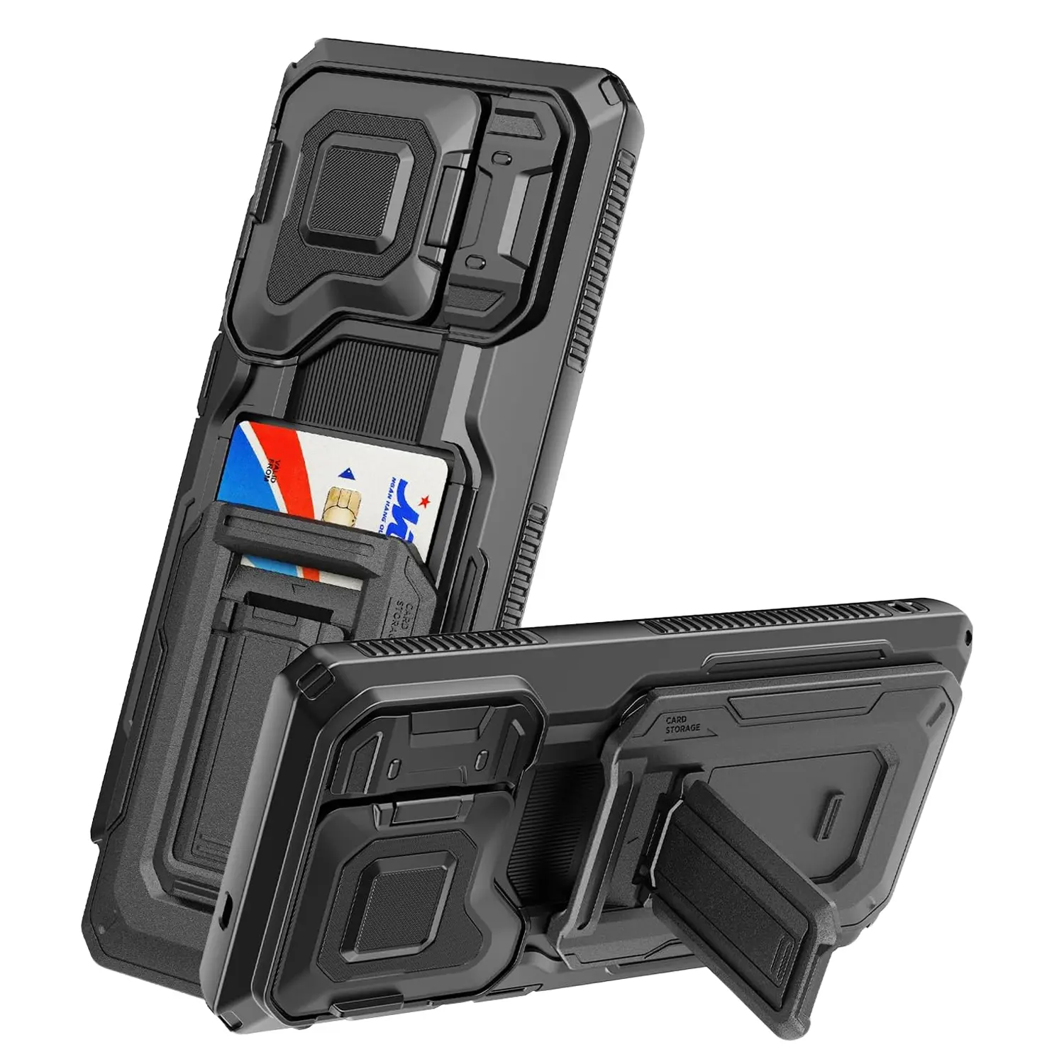 Smartphone Wallet Case with Lanyard for Samsung Galaxy S26/S25/S24 Ultra Plus, Handheld Retractable Card Holder, RFID Blocking, Built-In Kickstand, Camera Lens Cover, Shock-Resistant Cellphone Protective Cover