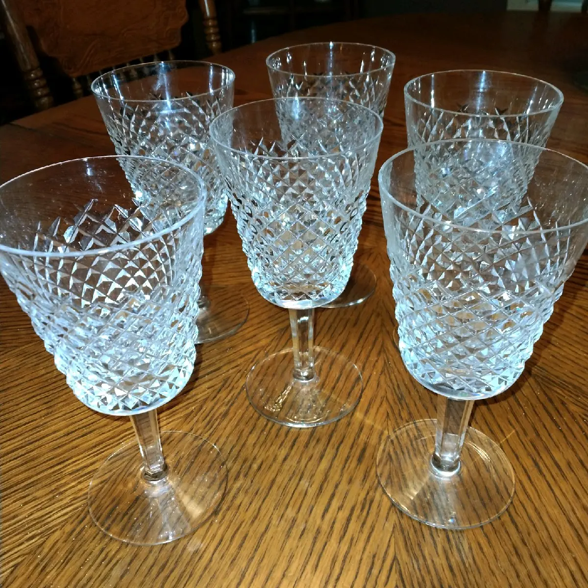 Set of 6 Vintage "Alana" by Waterford Water Goblets