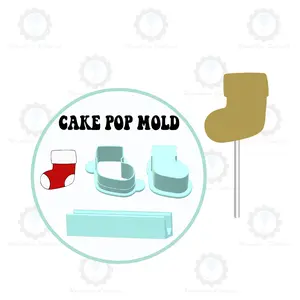 Christmas Stocking Cake Pop Mold | Deluxe Cutter, Popper, and Tray Option