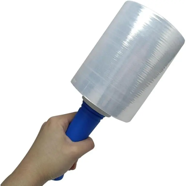 Stretch Wrap 5.11"x1000' Plastic Wrap Roll for Moving Shipping Wrap,Industrial Strength Shrink Packing Wrap Heavy Duty Stretch Film with Handle