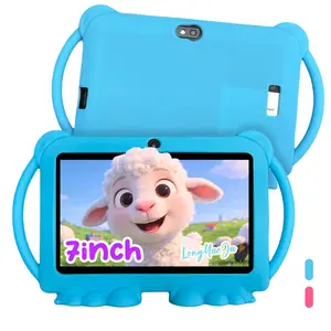 Children's learning tablet with 7-inch Android 12 IPS high-definition screen, parental control dual cameras with protective case, pre installed educational application, perfect for boys and girls, holiday gift, no adapter