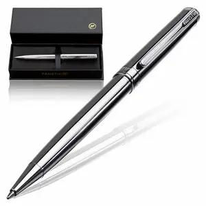 FANSTIK Silver Luxury ballpoint Pen, Chrome Finish, Professional executive pen gift set for men (Lux BallPoint Silver)
