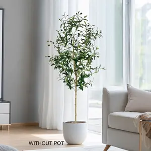 Artificial Olive Tree Branches 120-180cm, Modern Minimalist Fake Plant Decor, Lifelike Fake Plant, Home Garden Balcony Decoration, House Plants Decor, Perfect for Living Room Party Scene, Fake Indoor Plants