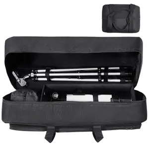 【Father's Day】VEVOR Telescope Case, 30”, Telescope Storage Bag with Fixed Buckles, Multi-Pocket & Detachable Divider, Shock-Absorbent Telescope Travel Carrying Case for Optical Tube & Tripod, Counterweight Pocket