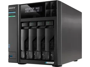 Asustor AS6704T v2 Lockerstor 4 Gen2+ 4 Bay NAS - Quad-Core 2.0GHz CPU - 2x5GbE - 4GB RAM DDR4 - 4x M.2 SSD Slots (Diskless)