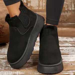Fashion - Forward Women's Ankle Snow Boots Fleece Lined for Cold Days Winter Warm Indoor Outdoor Shoes