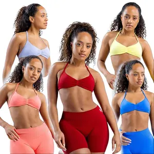 DF Yoga Impact Sports Set - Seamless Sculpt Fit with Strappy Back High-Waisted Bottoms Ultra-Flattering Activewear Look for Women Gym Stuff