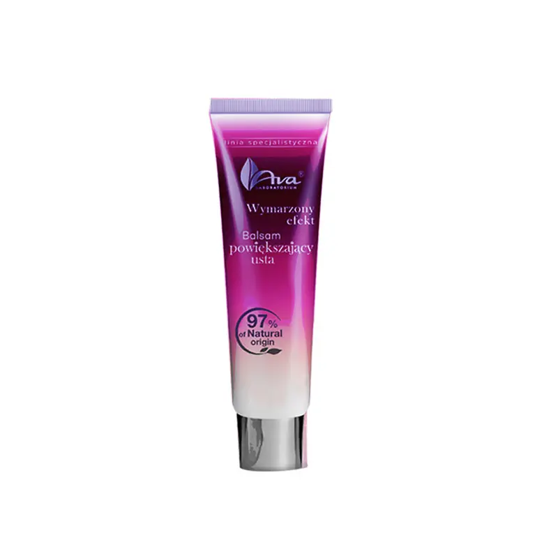 AVA Lip Balm Enhancer provides deep repair, smooths lip lines, and plumps the lips. It contains lip peptides and coconut oil to boost collagen regeneration, keeping your lips moisturized, smooth, and full. reduce inflammation, with a sweet cherry scent[s]