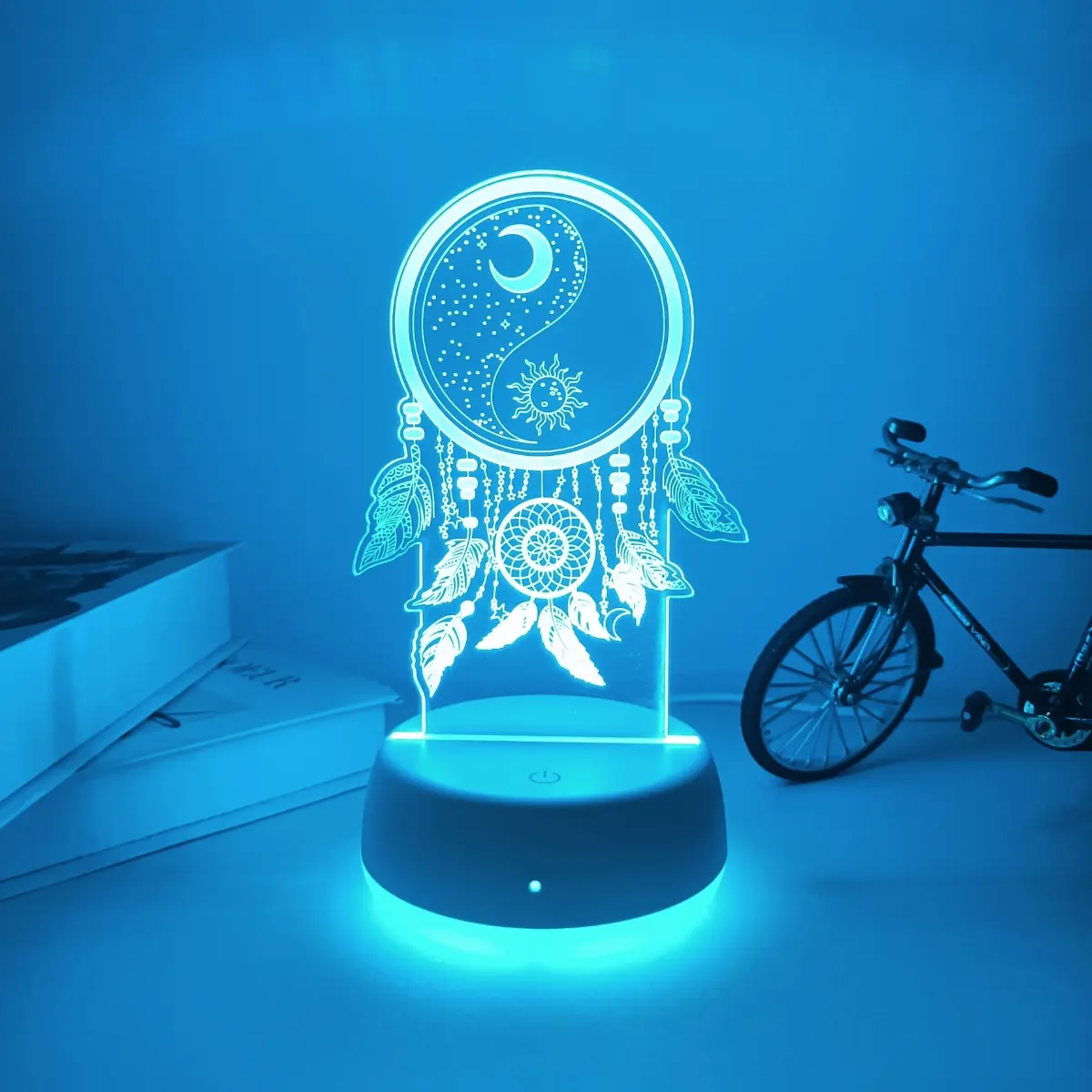 Modern Creative Dreamcatcher Night Light, Touch Switch, Ideal Gift, Bedside Lamp, Even Glow, Eye-Friendly, Decorative Lighting, Indoor Decorative Light, Illuminated Lantern, Decorative Atmosphere Lamp