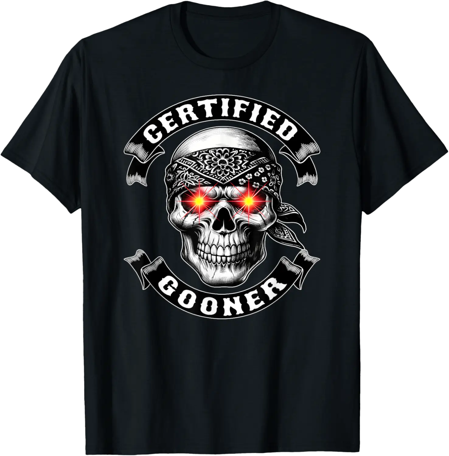 CERTIFIED GOONER Funny Dank Meme 2025 Brainrot Gooning Skull T-Shirt - Dilpreetka Shop 77B0DXPBZG92