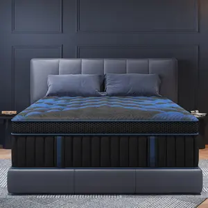 Twin Full Queen King bed Mattress in a Box, 12/14Inch Hybrid Mattresses with Gel Memory Foam and Individually Pocket Innerspring Euro Top Medium Firm for Motion Isolation, Edge Support