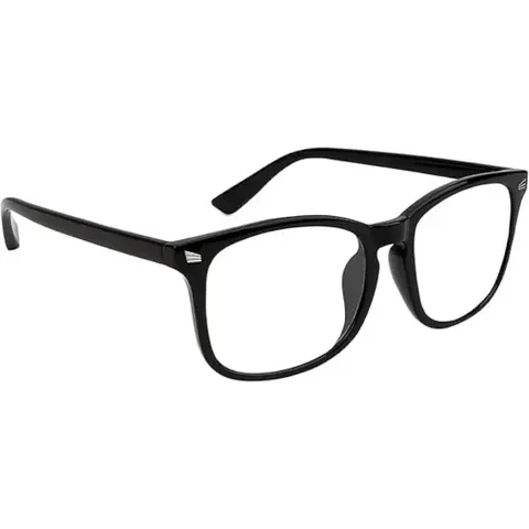Blue Light Filter Glasses - Anti-Bluelight Computer Eyeglasses, Square Fashion Frames, Anti-Glare Transparent Lenses for Office and Gaming, Unisex Stylish Anti-Fatigue Screen Protection