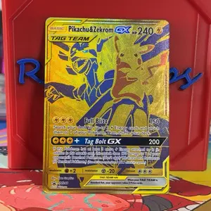 Pokemon Pikachu & Zekrom GX SM248 Tag Team SUN & MOON Promo