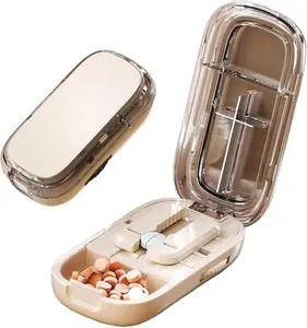 Convenient Pill Cutter Splitter for Small and Tiny Pills, Adjustable Cutting into Pills to 1/2 and 1/4, with Accurate Centering and Alignment Function, Healthcare, Medicine Organizer, Pill Organizer