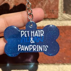 Glitter Dog Bone Keychain