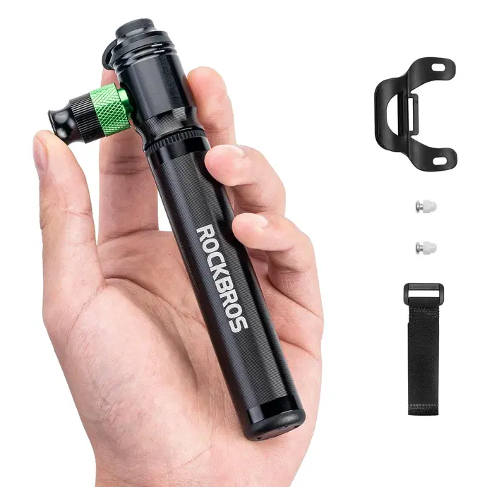 ROCKBROS Mini Bike 110PSI Hand Tire Pump and CO2 No CO2 Cartridges Included