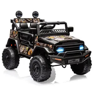 GARVEE 12V 7AH Durable Rechargeable Battery-Powered Electric Ride-On Truck for 3+ Yr Kids, Rechargeable Car with Remote Control, Lights, Music, Plastic-Iron Construction