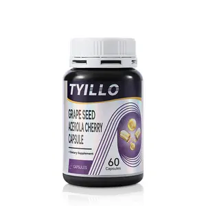 Tyillo Grapeseed Acerola Joint Health Support Antioxidant Sports Recovery Improved Circulation Uric Acid Balance Free Radical Scavenging Immune Health Skin Hydration Promotes Overall Health Dietary Supplement Adult Men and Women 60 Capsule