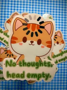 No Thoughts Sticker