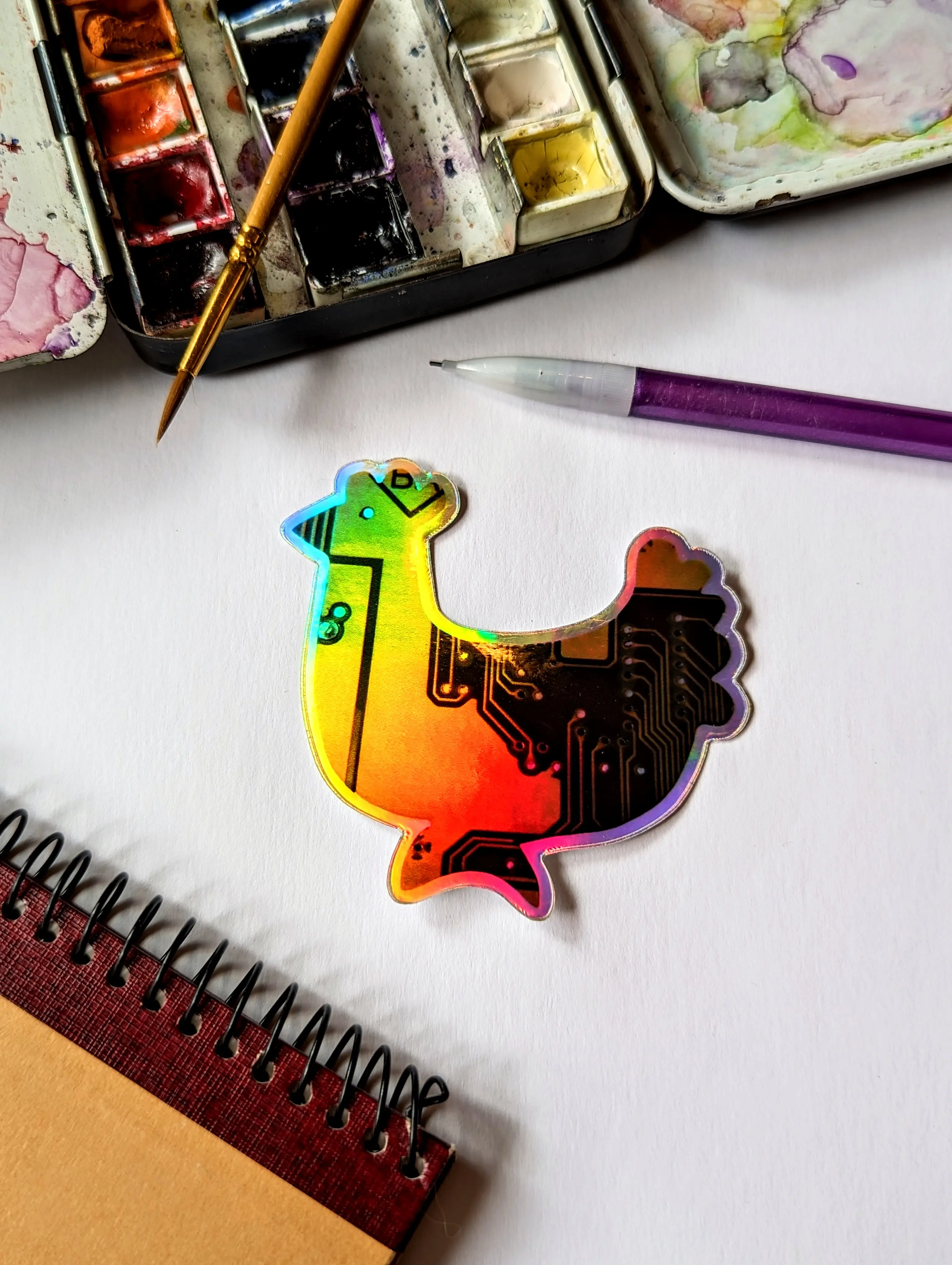 Chicken Circuit Board Sticker