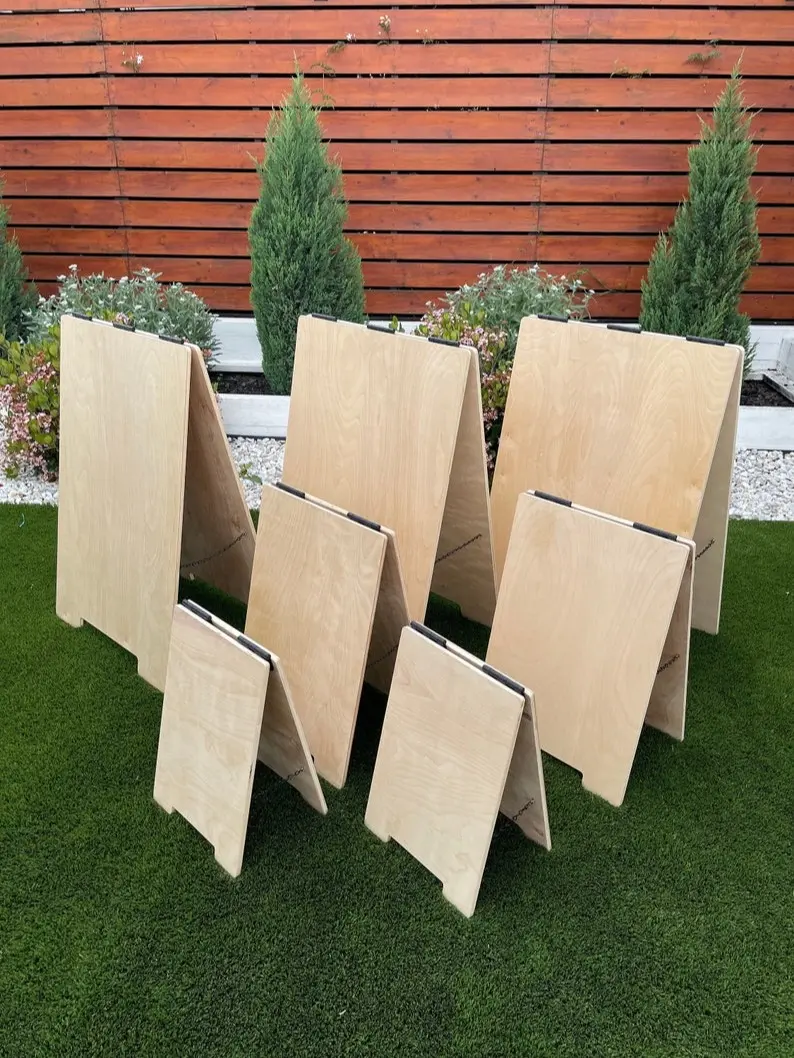DIY A-Frame Sidewalk Sign, Raw Birch Ply-Wood (Blank)