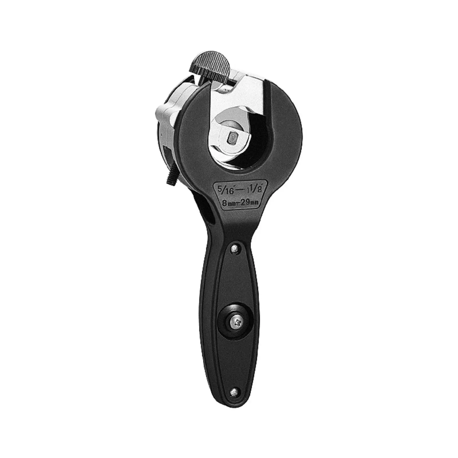Ratcheting Tubing Cutter, Copper Pipe Cutter, Tubing Cutter 5/16" to 1-1/8", 2 in 1 Close Quarters Tube Compact Cutter, Ratcheting Pvc Cutter for Cutting Pvc, Ppr, And Plastic Hoses (Black)