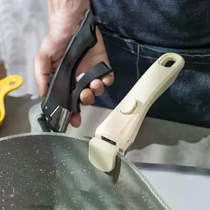 19cm White & Grey Anti Scalding cookware sets with detachable handles Replacement universal pot handle All-purpose detachable handle