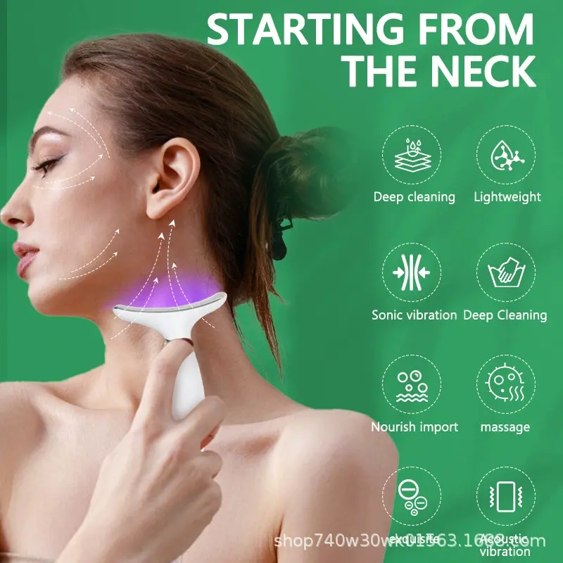7-in-1 Neck Face Massager, 7 Color Led Face Neck Massage for Skin Care at Home, Portable Facial Massager,Face Sculpting Tool,Multifunctional Vibration ems light medicube