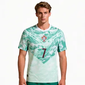 2026 Portugal National Team Cr.7 Away Light Green Short-Sleeve Soccer Jersey