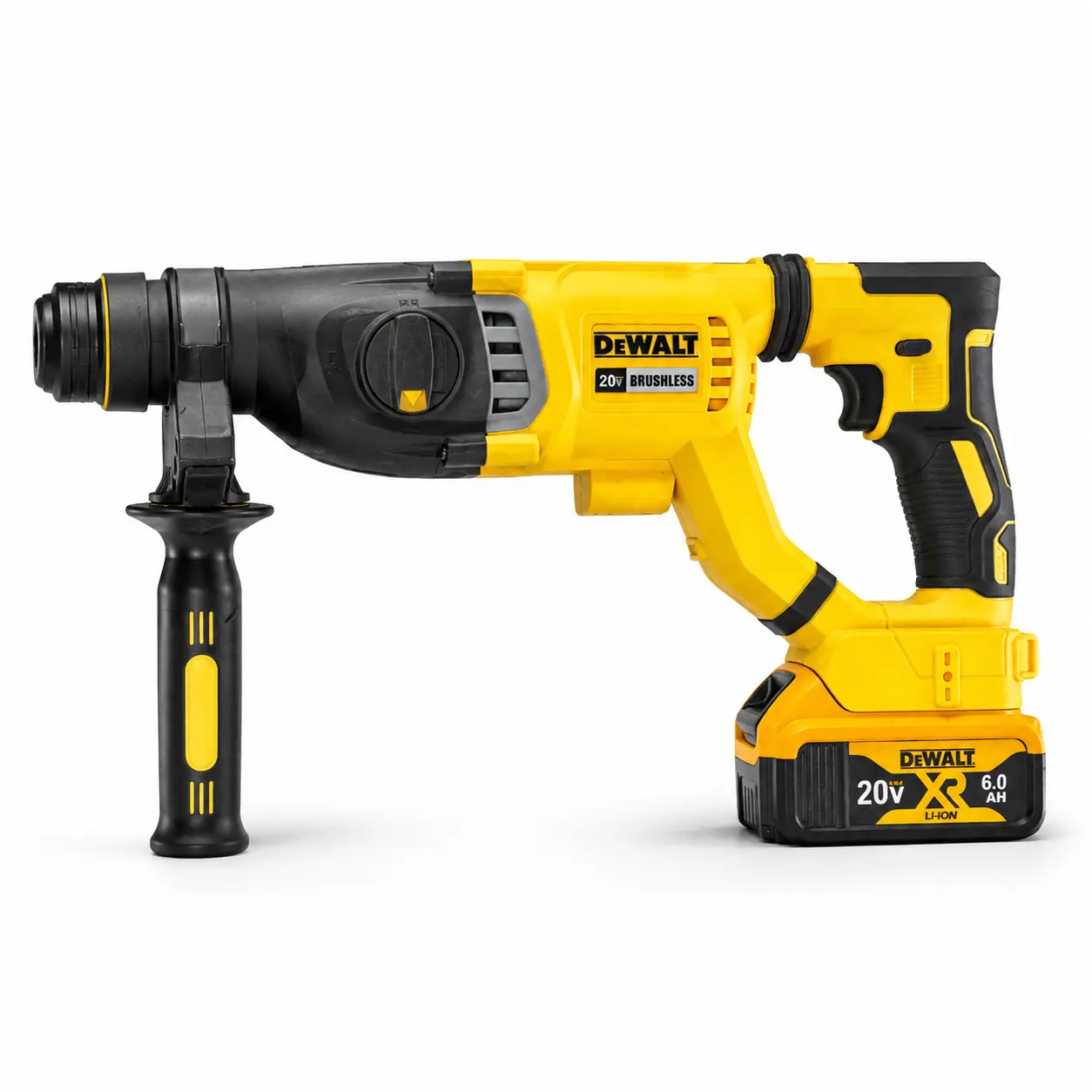 DEWALT DCH263 20V Brushless Cordless Rotary Hammer Drill - Cordless Drill with Adjustable Auxiliary Handle, Ideal for Concrete Drilling, Construction Site Use, Brushless Cordless Drill