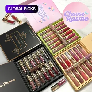 Long Lasting Matte Liquid Lipstick Set, 12pcs Hydrating Liquid Lipstick Moisturizing Lip Gloss, Suitable for All Occasions Lip Makeup, Girls and Women Makeup Accessories, Cosmetic #GLOBAL PICKS