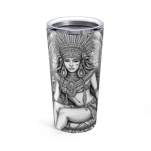 Aztec Throne Queen Tumbler 20oz | Tribal Princess Design