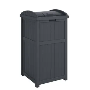 Suncast Trashcan Hideaway Outdoor 33 Gallon Garbage Trash Waste Bin Suncast Trashcan Hideaway Outdoor 33 Gallon Garbage Trash Waste Bin