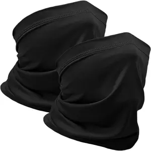 Sun Cooling Bandana Cover (2 Packs): Neck Gaiter Face Mask, Scarf Gator with UV Protection Headwear for Men & Women