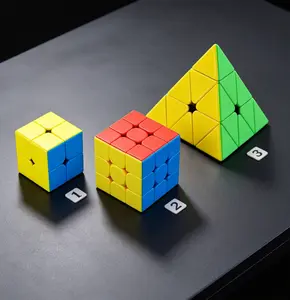 Moyu Meilong Speed Cube Bundle! Smooth 2x2 3x3 Pyramid Set – Brain Teaser for Kids & Adults