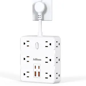 16-in-1 Power Strip with Surge Protection, 12 Outlets & 4 USB Ports (including 2 Type-C), with On/Off Switch, Ideal for Home, Office, Kitchen, Dorm