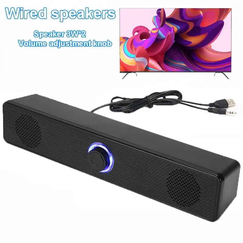 Wired Computer Desktop Speaker, Stereo Sound Output, USB Connectivity, Non-Waterproof Design, Ideal for PC/laptop Use