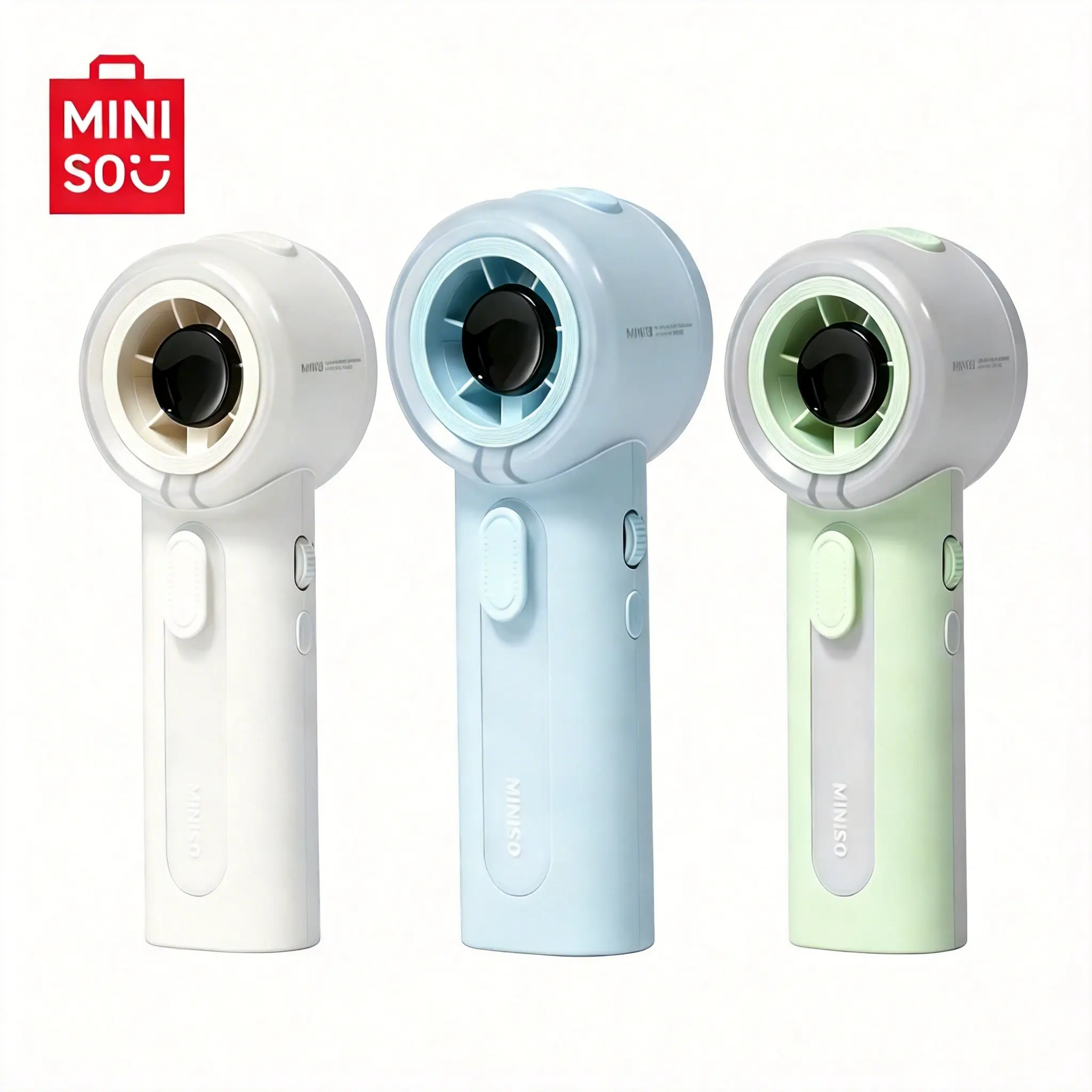 MINISO 4000mAh High-Speed Handheld Mini Portable Fan - Rechargeable Cordless Battery-Powered Cooling Fan with Built-In Water Mister for Travel, Office, Summer, Portable Fans, Handheld Mini Portable Fans, Back To School