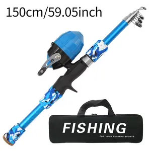 Portable Fishing Rod and Reel Set, Easy Operation Design, Includes Storage Bag, Essential for Outdoor Camping and Leisure